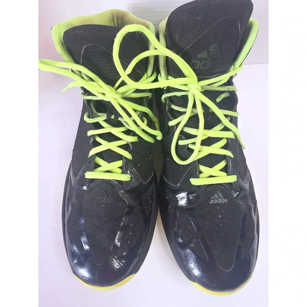 Adidas Isolation 2 Basketball Shoes Mens 13 Black Electric Yellow CALLOUT